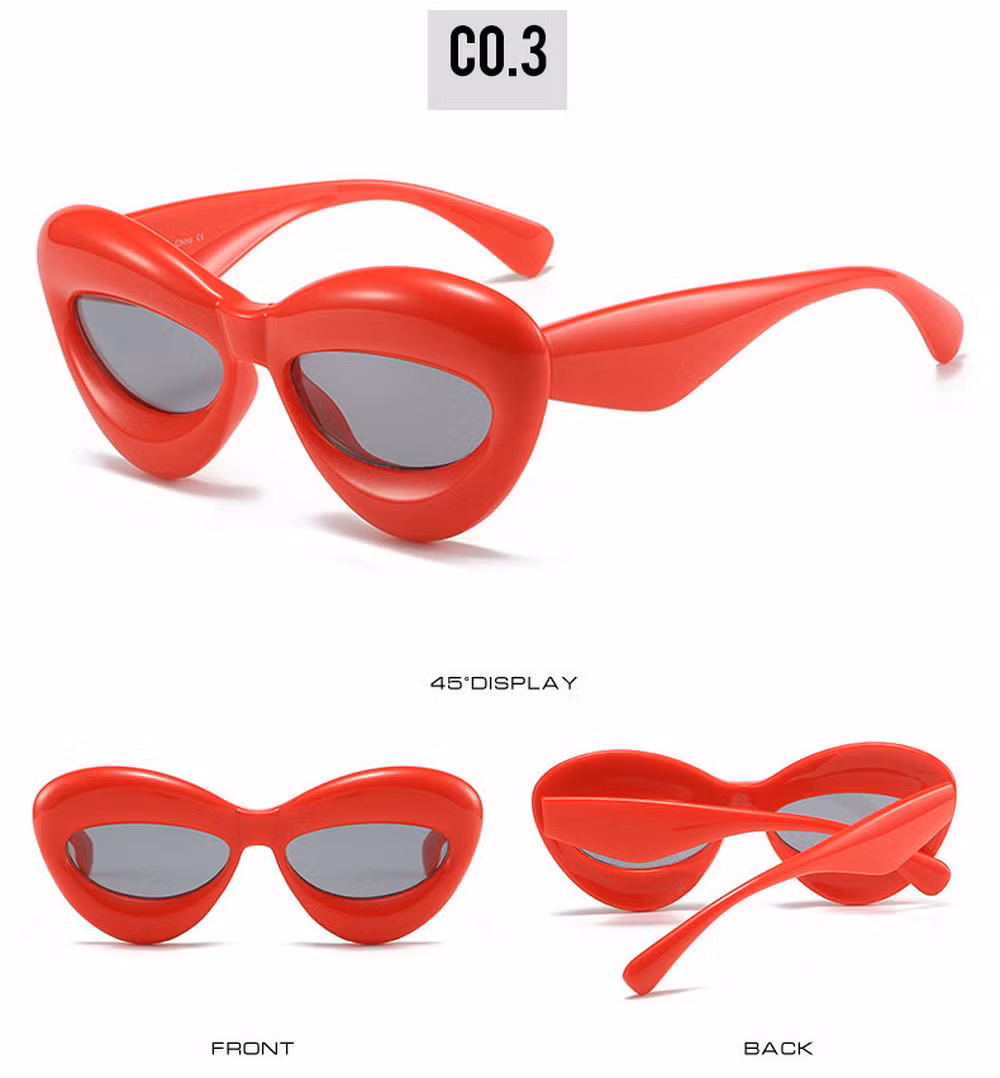 2024 OEM New Arrival High Quality Full Rim PC Cat Eye Frame Fashion Unisex Sunglasses with 100% UV400 Lenses