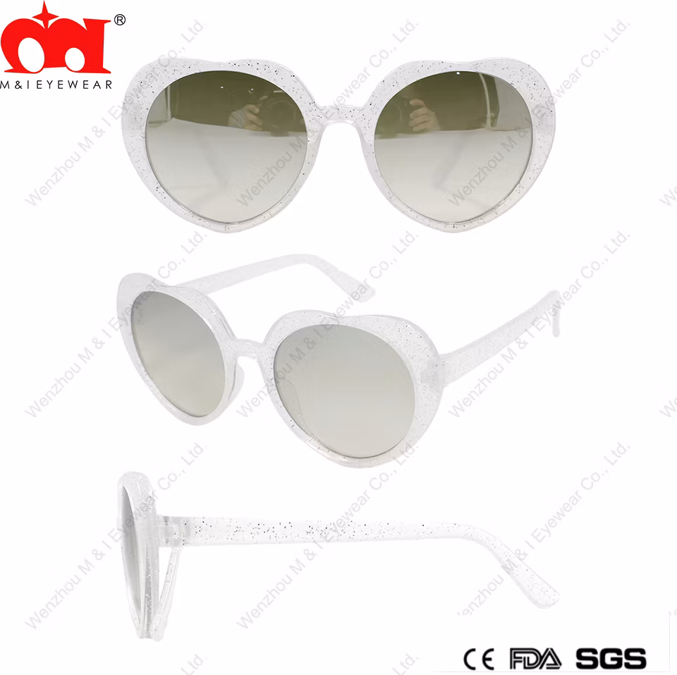 Sparking and Crystal-Clear Fashion Frame Oval-Shaped Kids Sunglasses (LT905022)