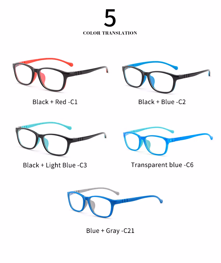 Blue Light Blocking Tpee Rubber Tr90 Kids Glasses