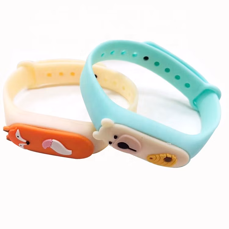 Silicone Cartoon Mosquito Repellent Bracelet for Kids and Adults Natural Plant Oil Waterproof Insect Repellent Wristband