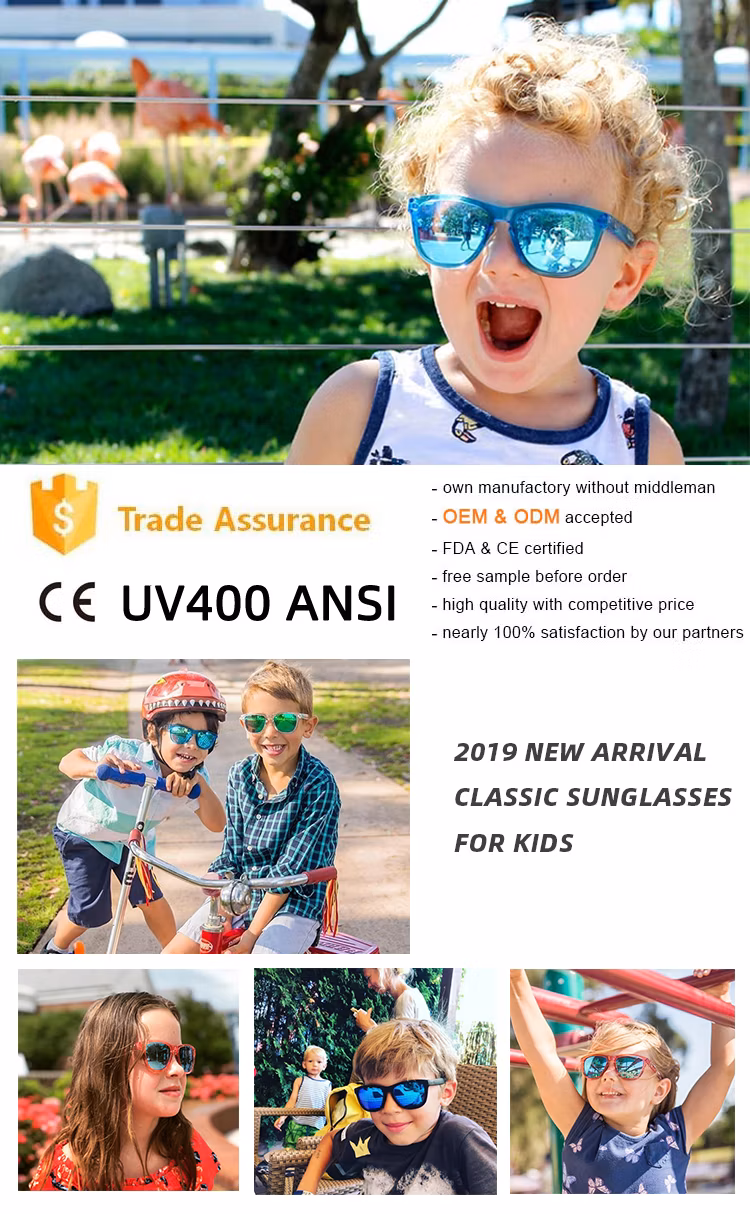 Fashion Wholesale 100% UV Protection Rubber Flexible Toddler Kids Polarized Sunglasses for Boys Girls