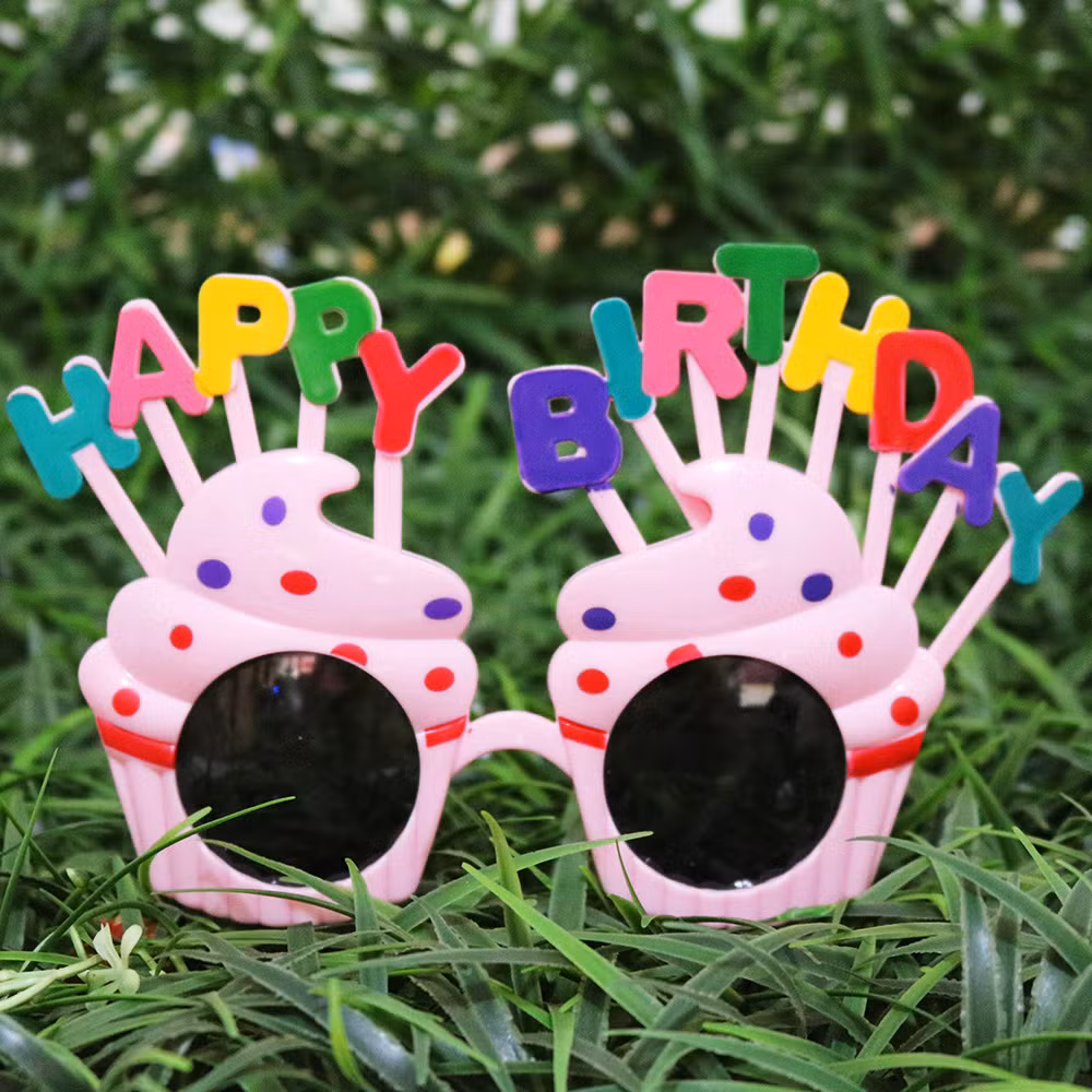 2024 PC Decorative Glasses Disposable Glasses Supplies Wholesale Happy Birthday China Factory Price Party Sunglasses Sp700008