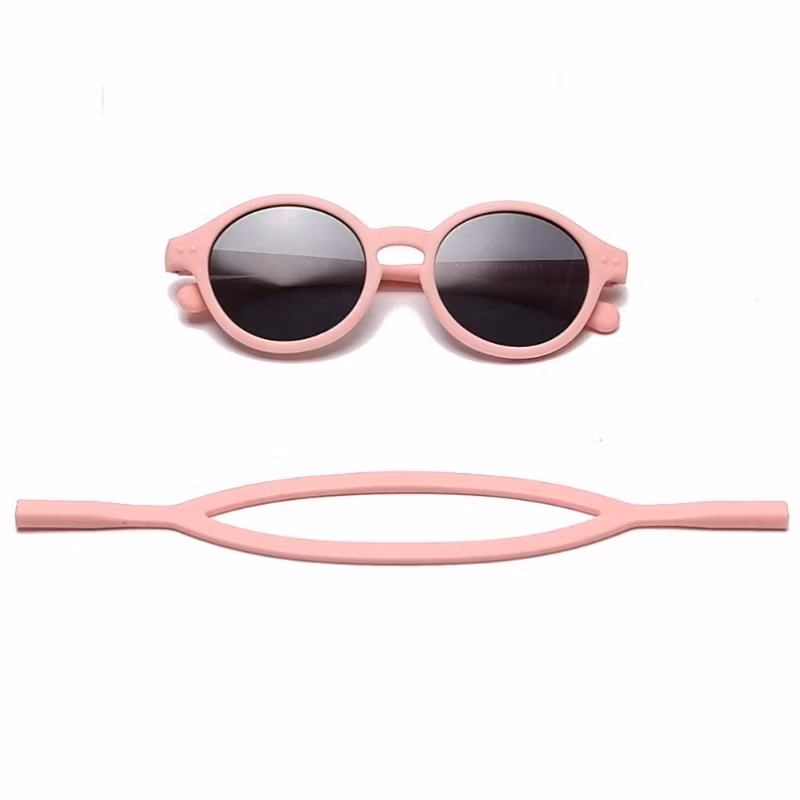 Fashion Round Shape Soft Flexible Silicone Rubber TPE Kids Teenager Sunglasses