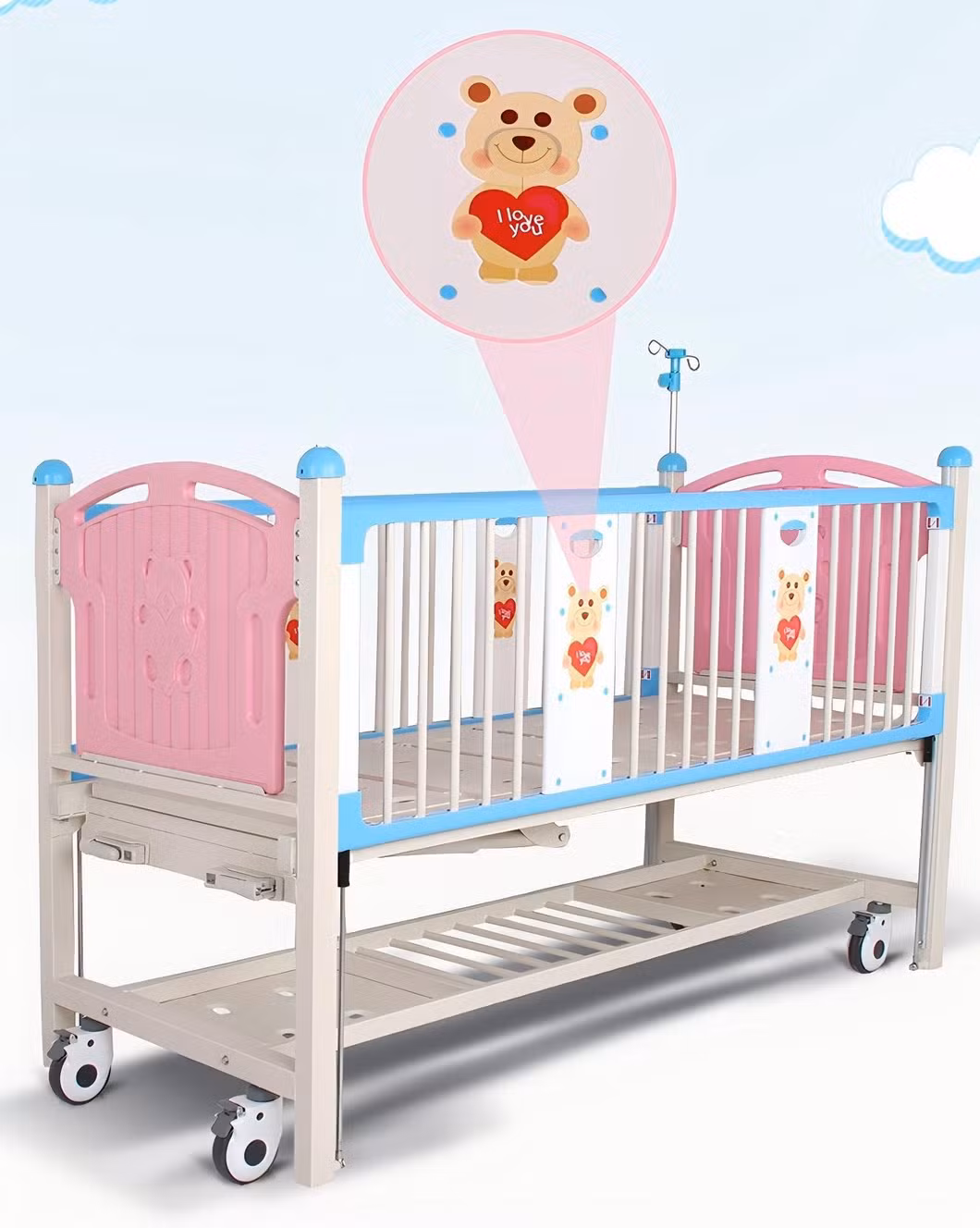 Huaren Kid Child Pediatric Bed Distributor China Medical Furniture Hospital Nursing Care Child Patient Bed