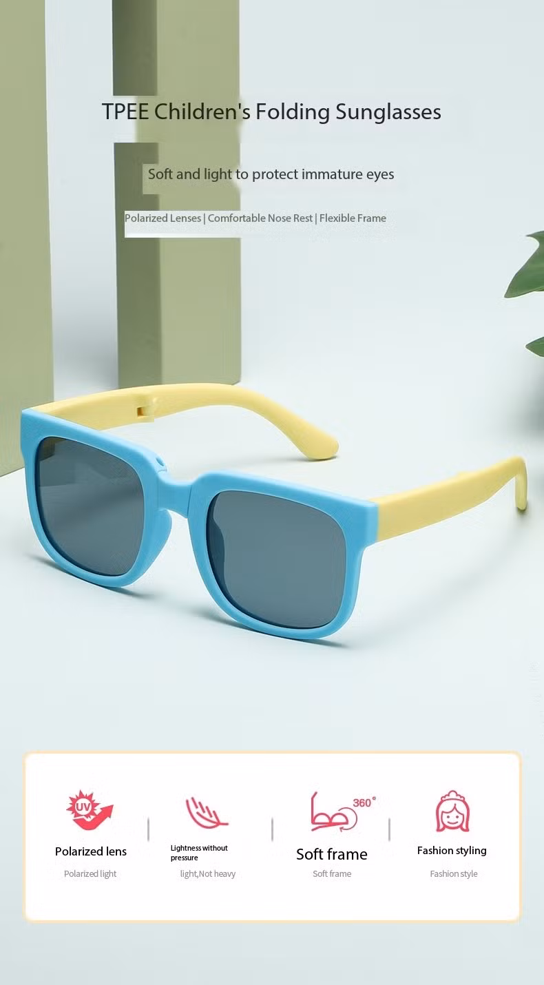 Ready Wholesale/Retail Folding Tpee Kids Sunglasses for Girls & Boys
