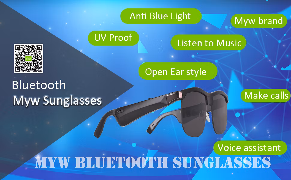 Wholesale Handsfree Calling and Music Bluetooth 5.0 Smart Glasses Sunglasses Eyeglasses for Outdoor