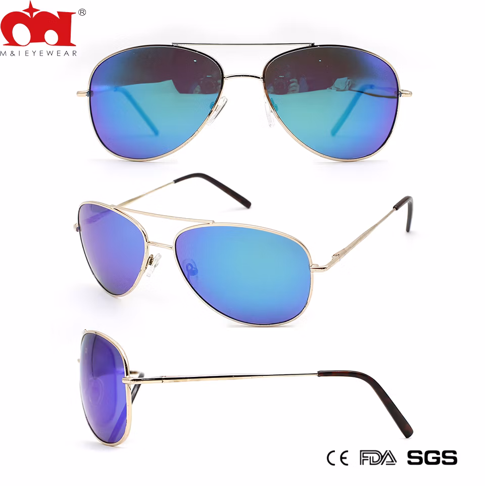 Nightclub Retro Fashionable High Quality Metal Sunglasses for Men (WSM21003)