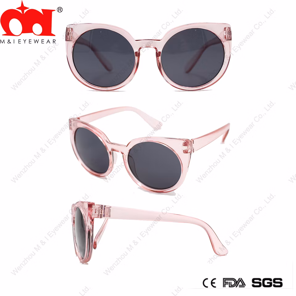 Well-Designed Red Frame Fashinable Oval-Shaped Kids Plastic Sunglasses (LT906108)