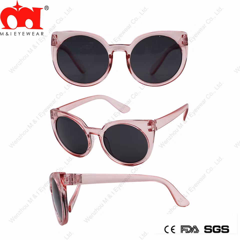 Well-Designed Red Frame Fashinable Oval-Shaped Kids Plastic Sunglasses (LT906108)