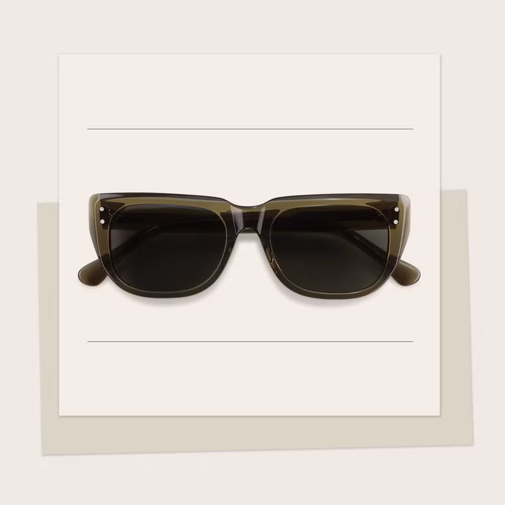 Yeetian High Quality Beveled Design Sunglass Cat Eye Bio Acetate Frame Sunglasses