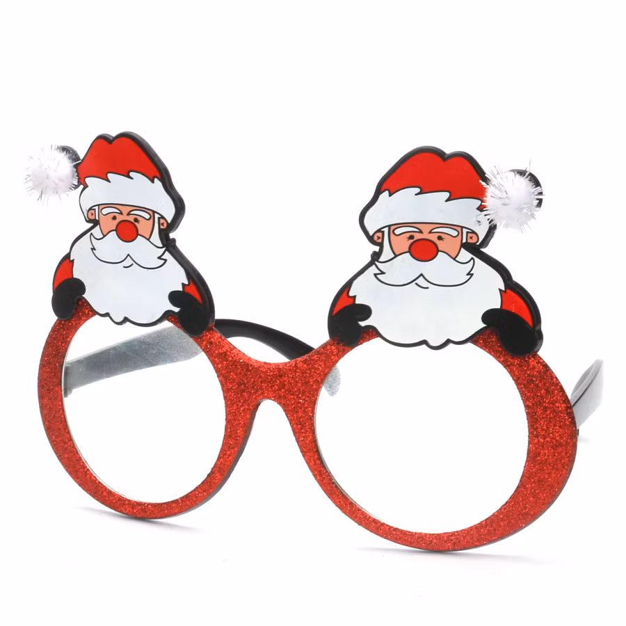 Custom Logo Christmas Plastic Party Eyewear Glasses Santa Claus Party Sunglasses Sp700016