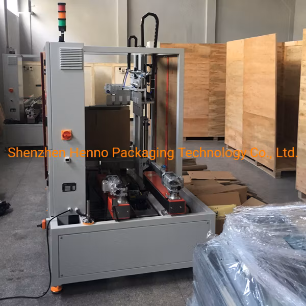 Hennopack Vacuum-Less Case Erector Packing Machine for Express Box Small Automatic Packaging Line