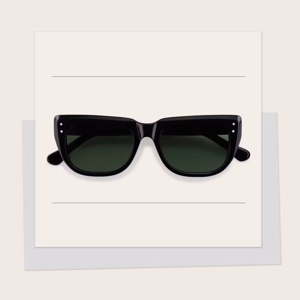 Yeetian High Quality Beveled Design Sunglass Cat Eye Bio Acetate Frame Sunglasses