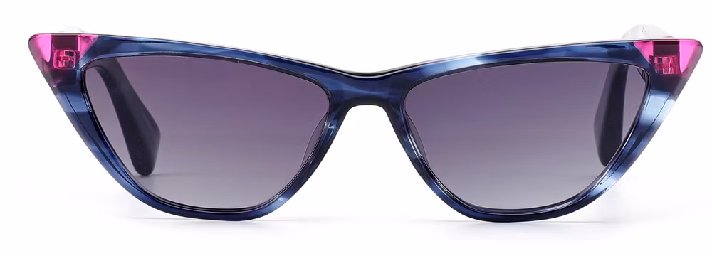 2024 New Arrival Wholesale High Quality Unisex Fashion Cat Eye Sunglasses Acetate Frame PC Lens
