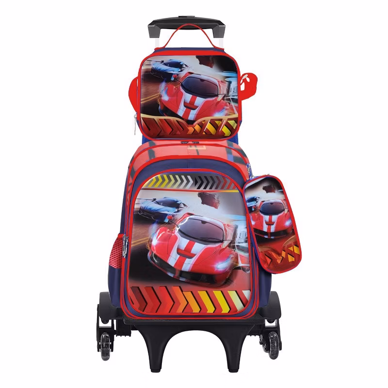 2024 Fashion Boys Girls Children Pupil Trolley School Bag with Wheels (ready to ship)