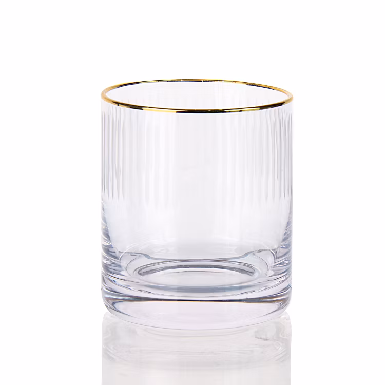 Free Sample Rotatable Wine Glasses Old Fashioned Whisky Glasses Tumbler Rocks Bar Glass for Drinking Bourbon