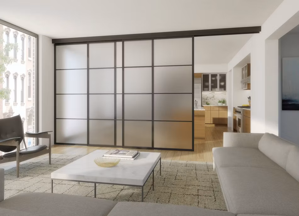 Free Sample 1830*2440mm/1830*1220mm/2140X3300mm Clear Window Tempered Frosted Glass for Sliding Door