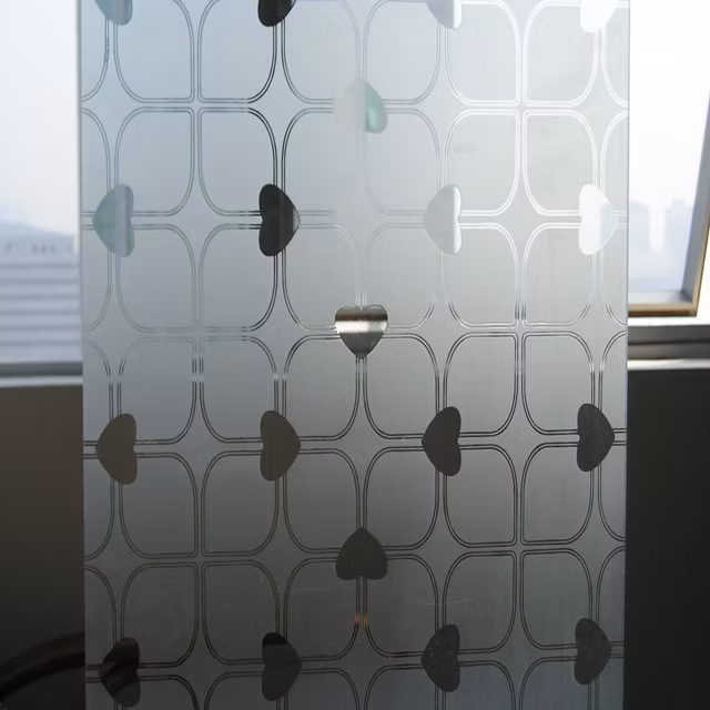 Free Sample 1830*2440mm/1830*1220mm/2140X3300mm Clear Window Tempered Frosted Glass for Sliding Door