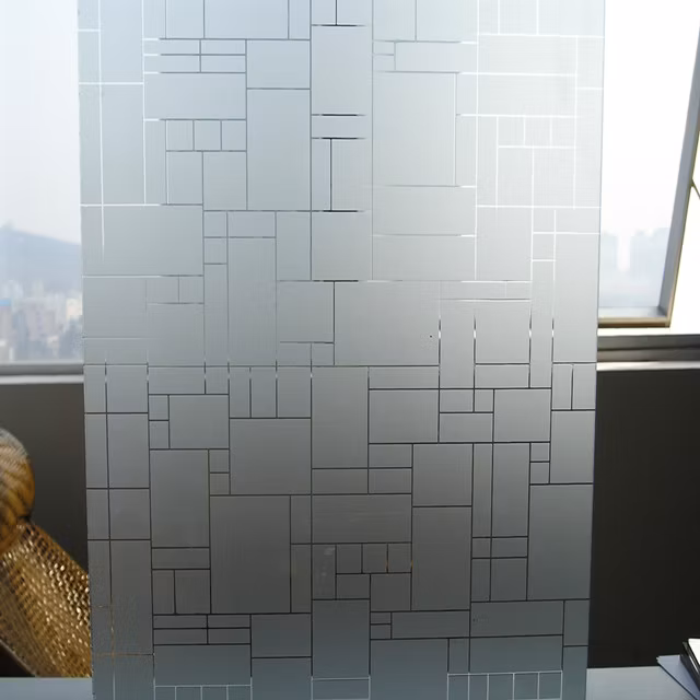 Free Sample 1830*2440mm/1830*1220mm/2140X3300mm Clear Window Tempered Frosted Glass for Sliding Door
