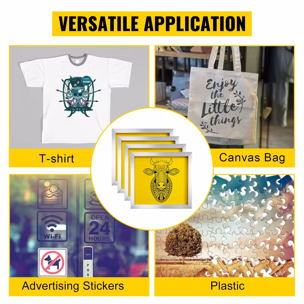 Good Price Pre-Burned DIY Logo Burned Frames Aluminum Silk Screen Printing Frame Contract Screen Printing