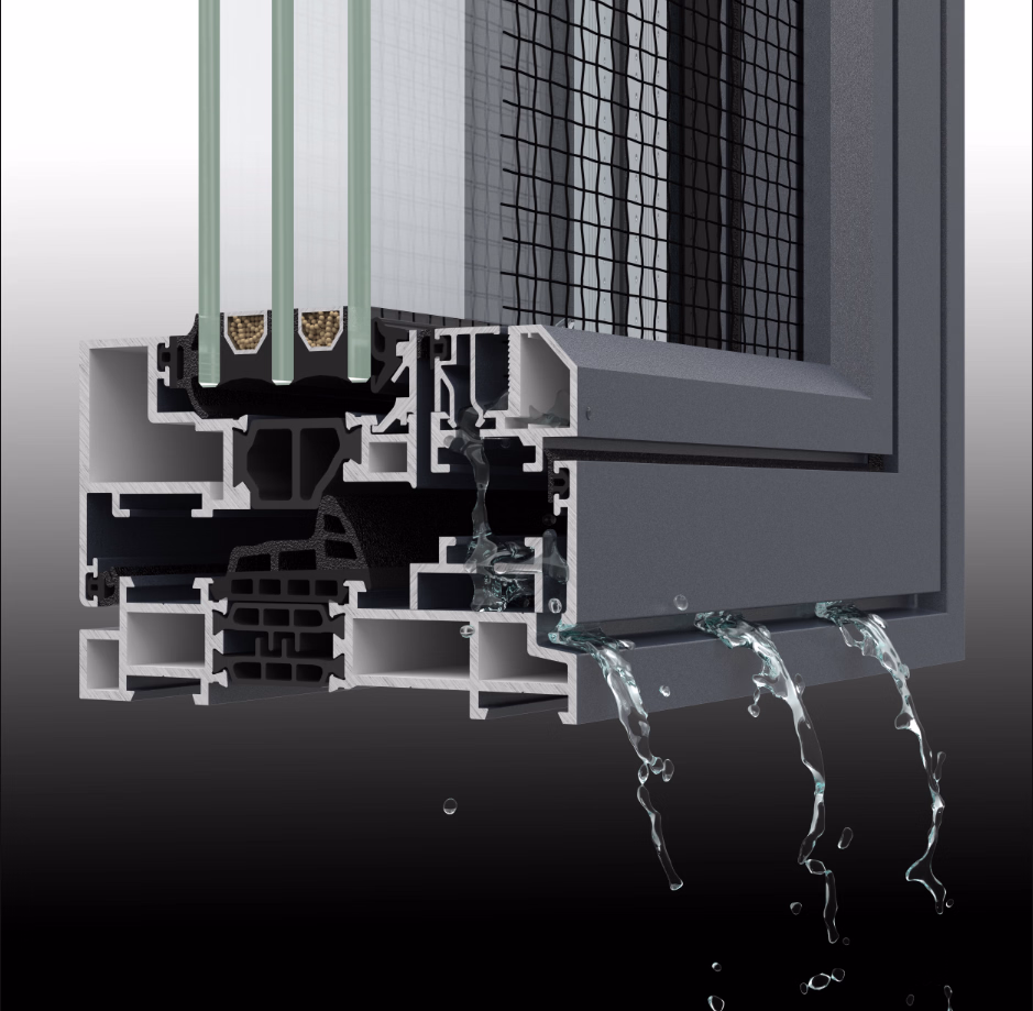 High-Performance Glass Aluminum Casement Window with Bulletproof Security Options