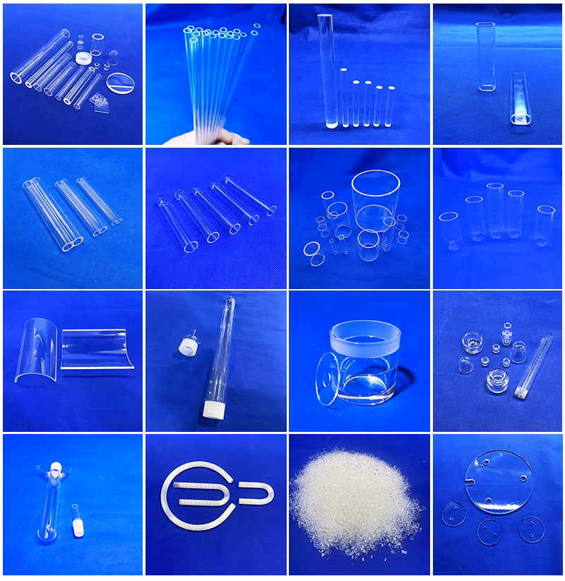 High Temperature Resistant Quartz Glass Cylindrical Flanging for Quartz Lampshade