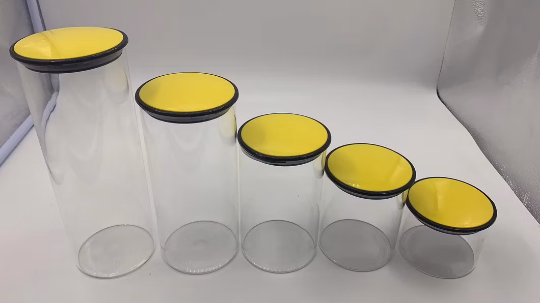 200ml 250ml 300ml 900ml 1500ml Borosilicate Airtight Kitchen Candy Cookies Food Container Packaging Glass Storage Jar Glassware with Bamboo Lids
