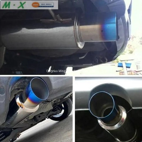 2.5&quot; Magnaflow Performance Blue Burnt Tip Pipe Stainless Steel 304 Exhaust Muffler