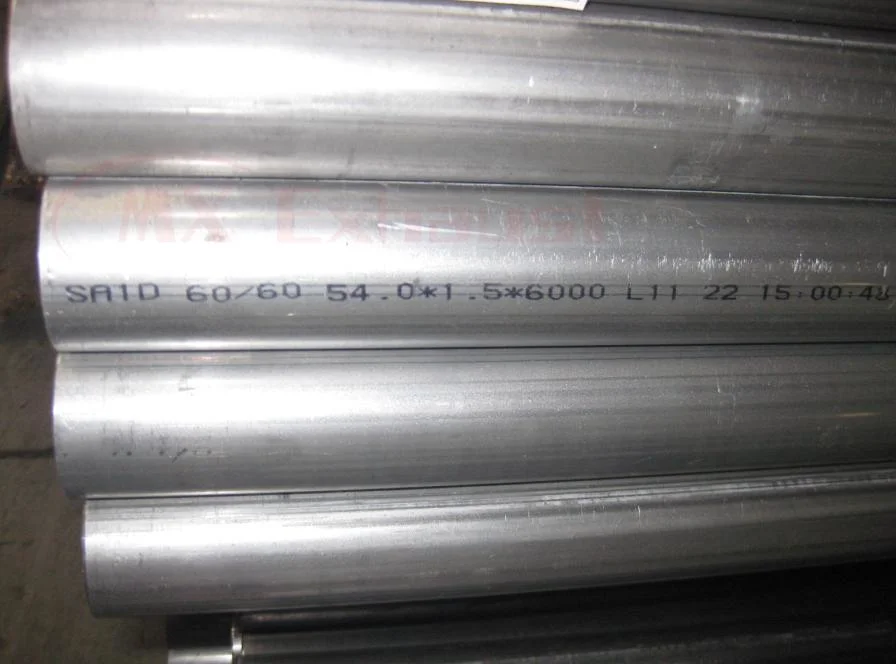 Aluminized Steel Exhaust Straight Pipe Dx53D As120 SA1d Aluminium Coated Thickness 1.5mm 2.0mm