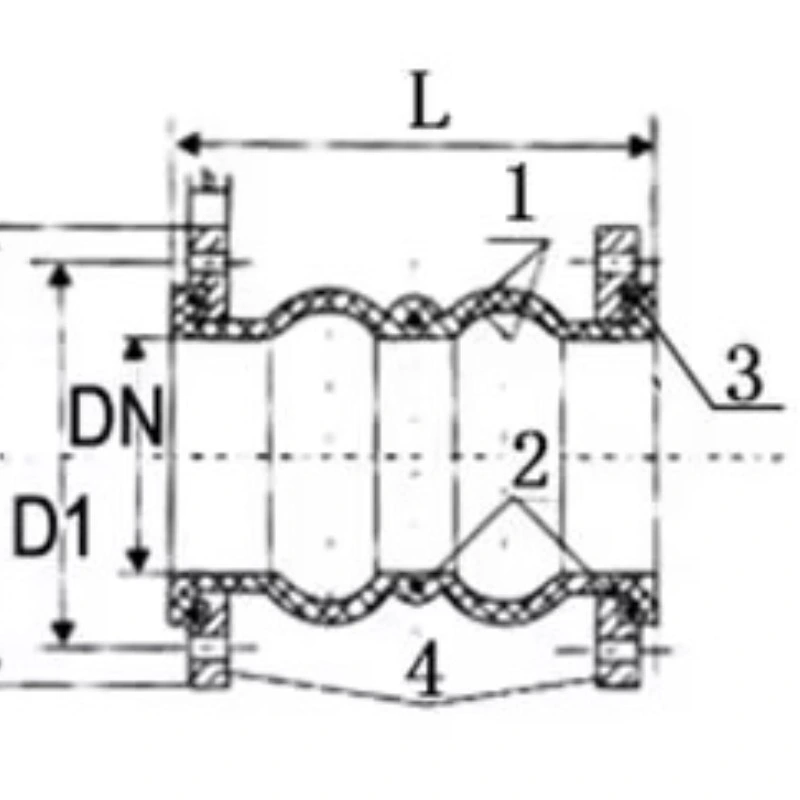 Double Ball Sphere Steam Pipe Connector Joint Flange Rubber Bellows Expansion Flexible Joint