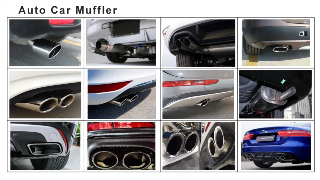 High Quality Stainless Steel Muffler for Universal Car Exhaust Tail with ISO9001