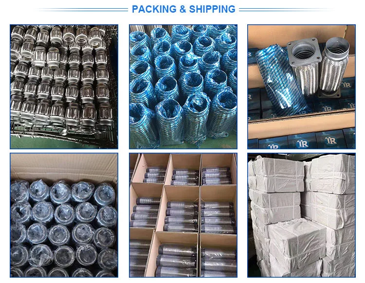 Corrugated Stainless Steel Double Layers Braided Wire Flanged Flexible Metal Tube Hose/Exhaust Flexible Pipe