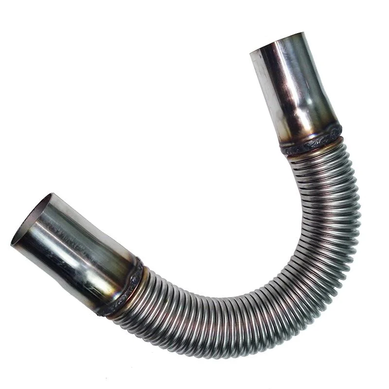 Stainles Steel Flexible Pipe with Interlock Liner Stainless Steel Exhaust Welded Braid Flexible Bellow Pipe Exhaust Tip Exhaust Welded Elbow Stainless Steel