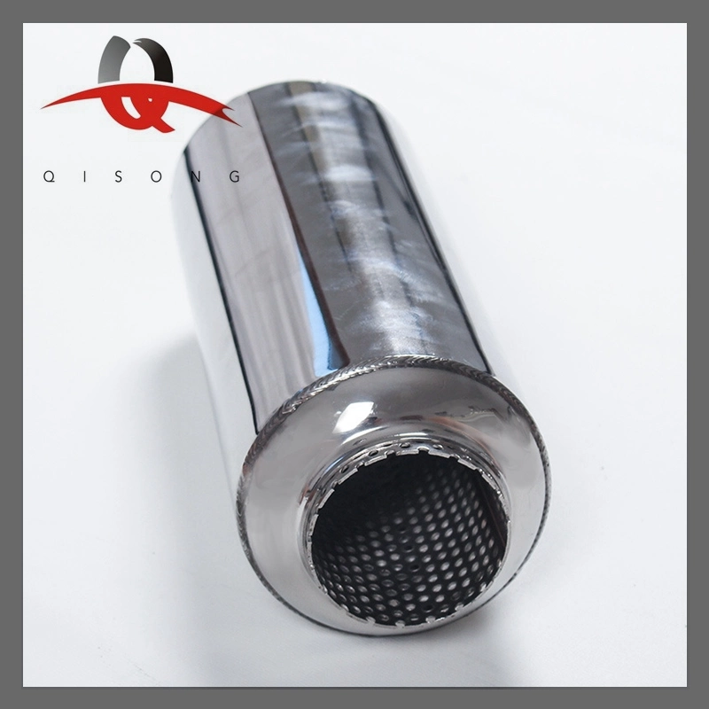 [Qisong] 63mm Inlet Car Exhaust Muffler for Central Pipe Performance