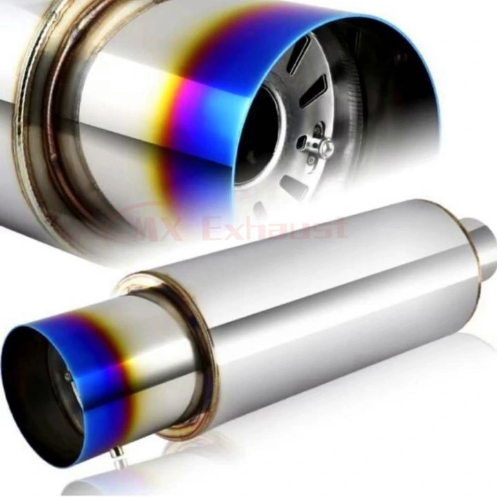 2.5 Inch Inlet High Performance Stainless Steel Racing Car Muffler Exhaust