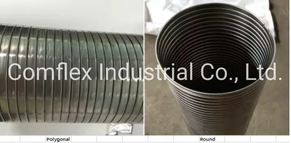 SS304 Flexible Interlock Hose, Customized Interlock Stainless Steel Metal Flexible Exhaust Pipe/