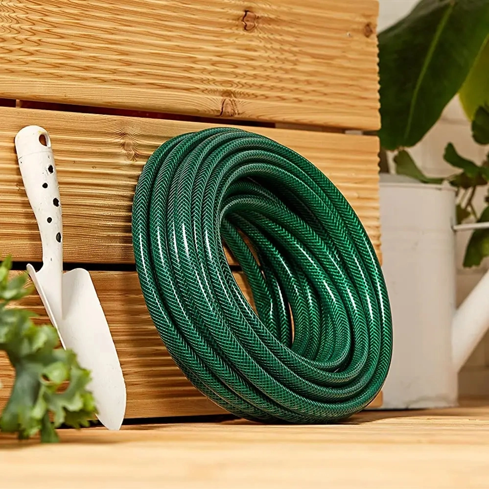 50m 8/12mm PVC Braided Reinforced Hose Environmental Garden Irrigation Flexible Fiber Water Pipe Greenhouse Protection Pipe