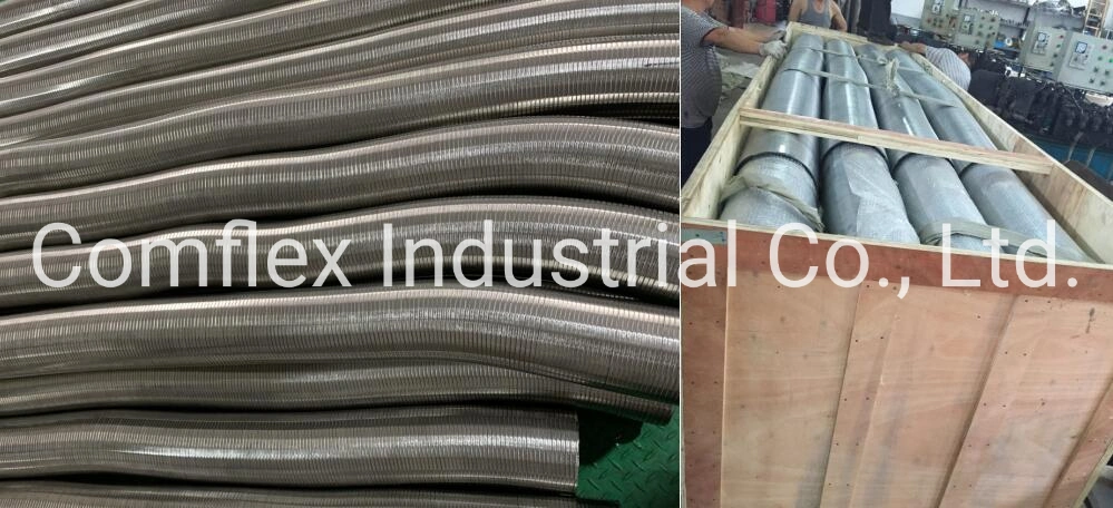 SS304 Flexible Interlock Hose, Customized Interlock Stainless Steel Metal Flexible Exhaust Pipe/