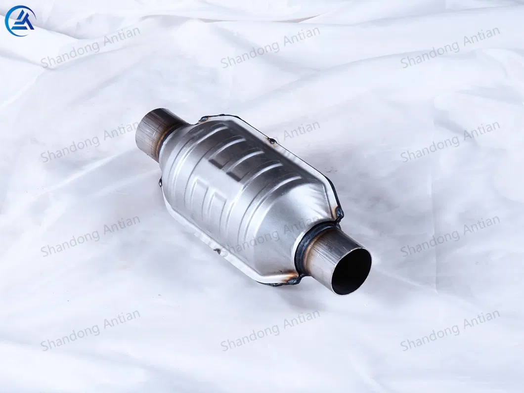 High Quality Exhaust Cap Welded Universal 4.5 Inch Round Catalytic Converter with Sensor Hole with Extension Pipe