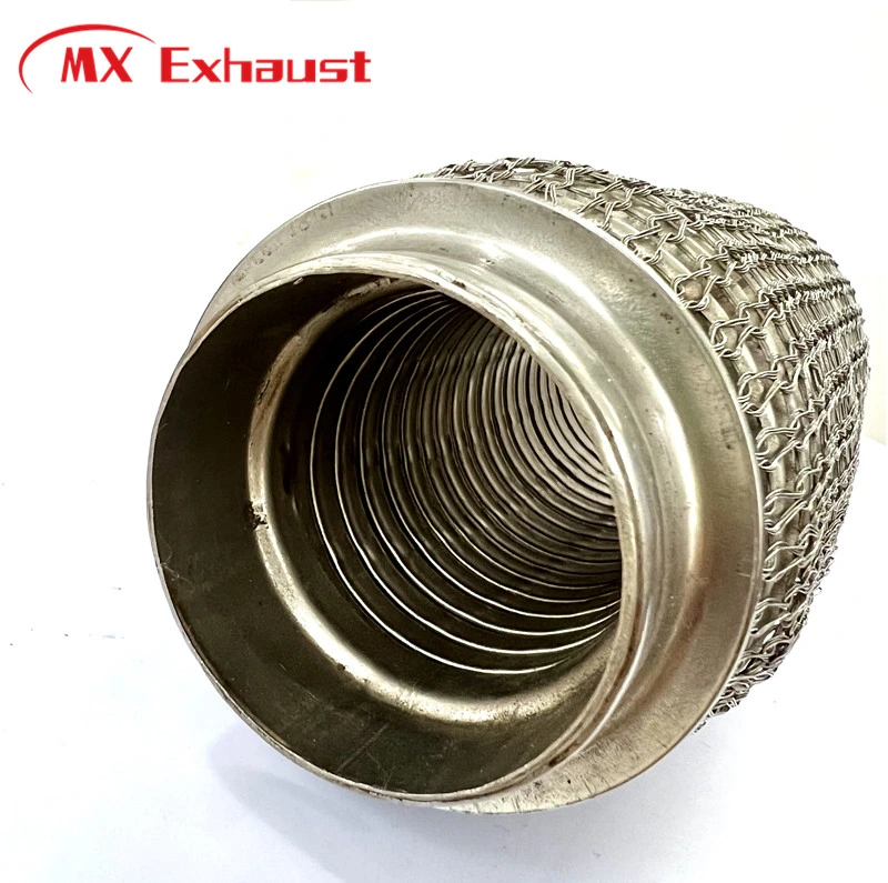 Exhaust Flexible Bellow Pipe with Inner Braid and Outer Wiremesh