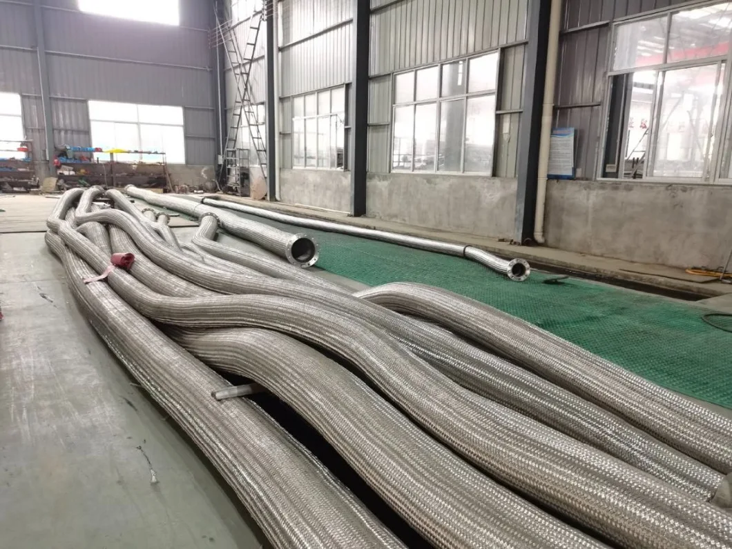 Stainless Steel Flexible Braided Bendable Hose, Flexable Metal Pipe with Flange