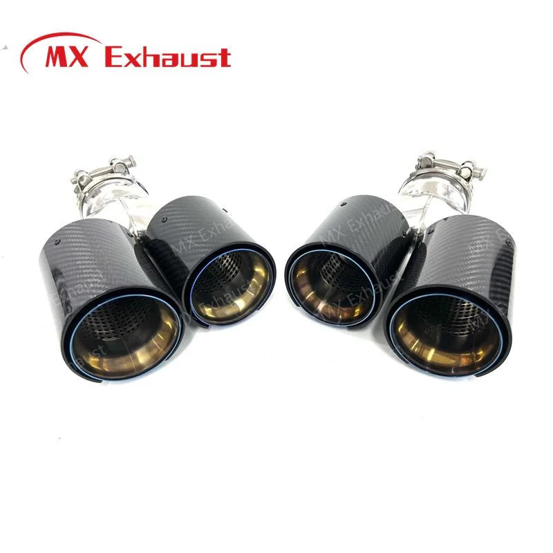 Factory Export M Performance Carbon Fiber Exhaust Tip Stainless Steel 304 Muffler Pipe for Universal