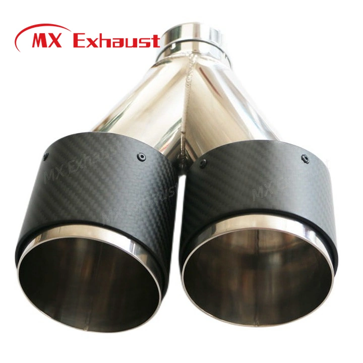 Factory Export M Performance Carbon Fiber Exhaust Tip Stainless Steel 304 Muffler Pipe for Universal