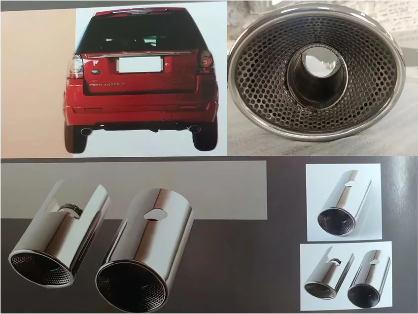 High Quality Stainless Steel Muffler for Universal Car Exhaust Tail with ISO9001