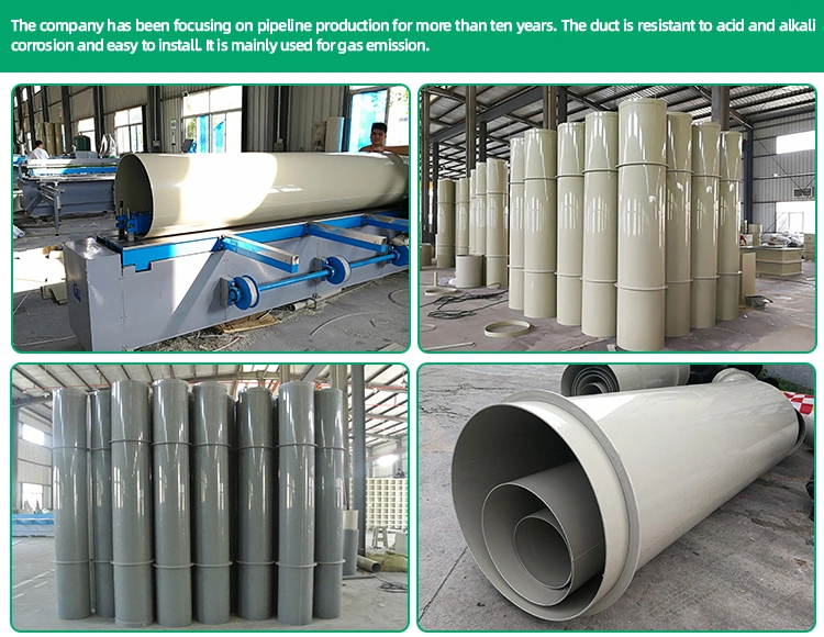 Air Duct Manufacturing PP Polypropylene Exhaust Pipe