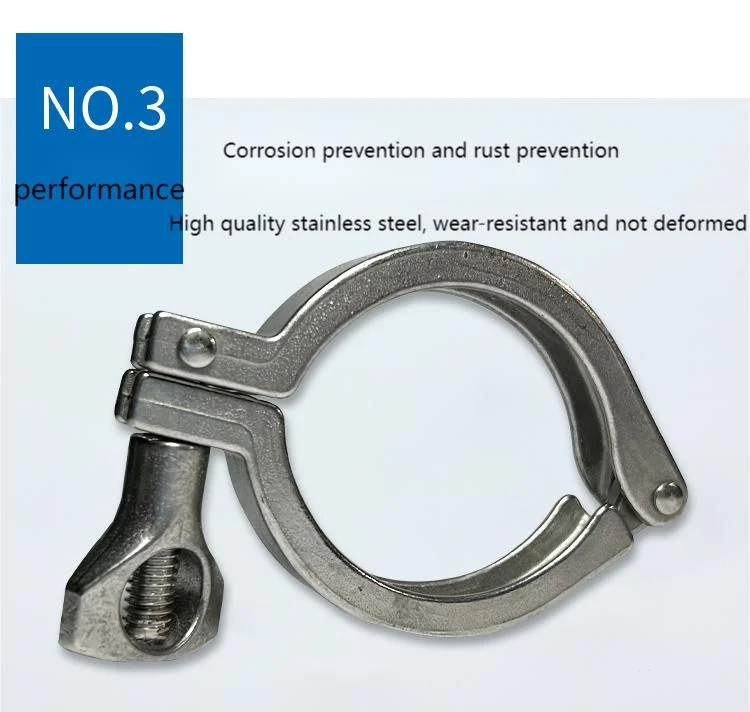 Food Grade 304 Sanitary Stainless Steel Hygienic Pipe Clamp Joint Set