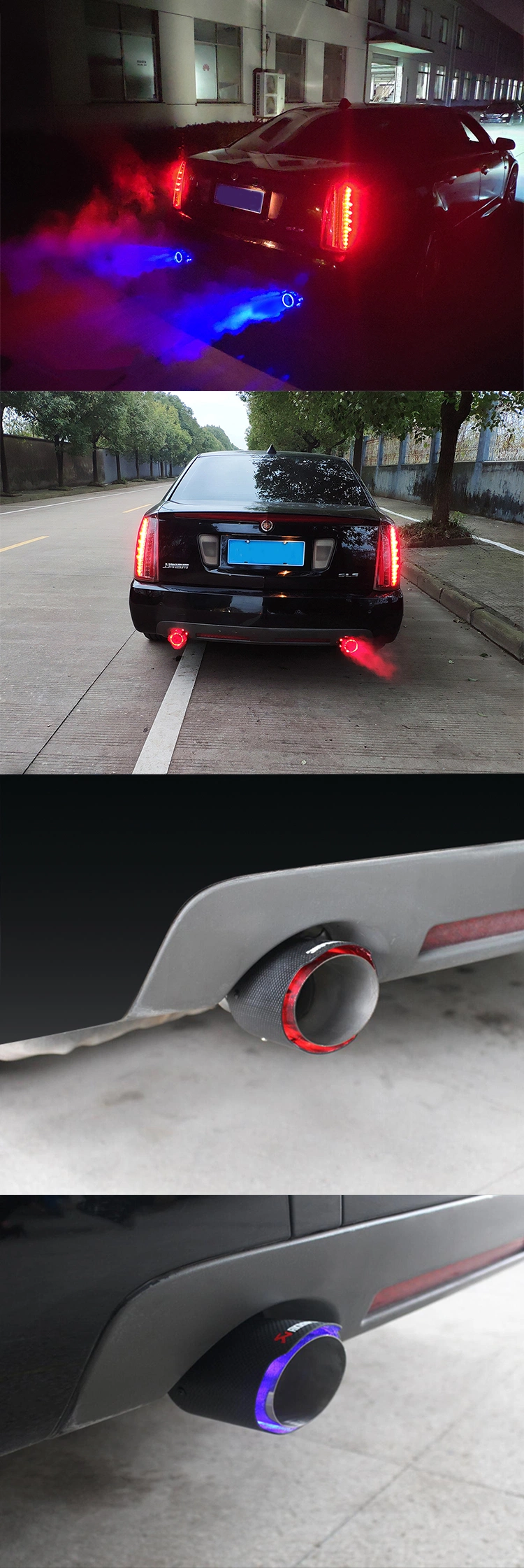 SS304 LED Light Exhaust Tips/Exhaust Tail Pipe/Exhaust Muffler