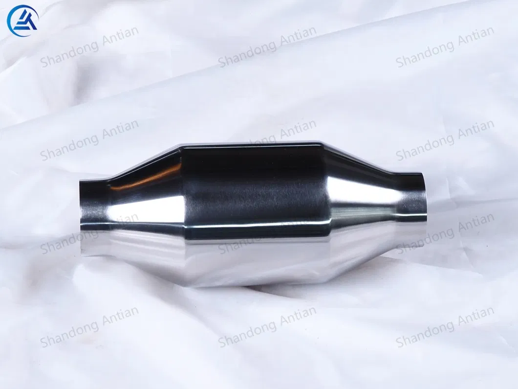 High Quality Exhaust Cap Welded Universal 4.5 Inch Round Catalytic Converter with Sensor Hole with Extension Pipe