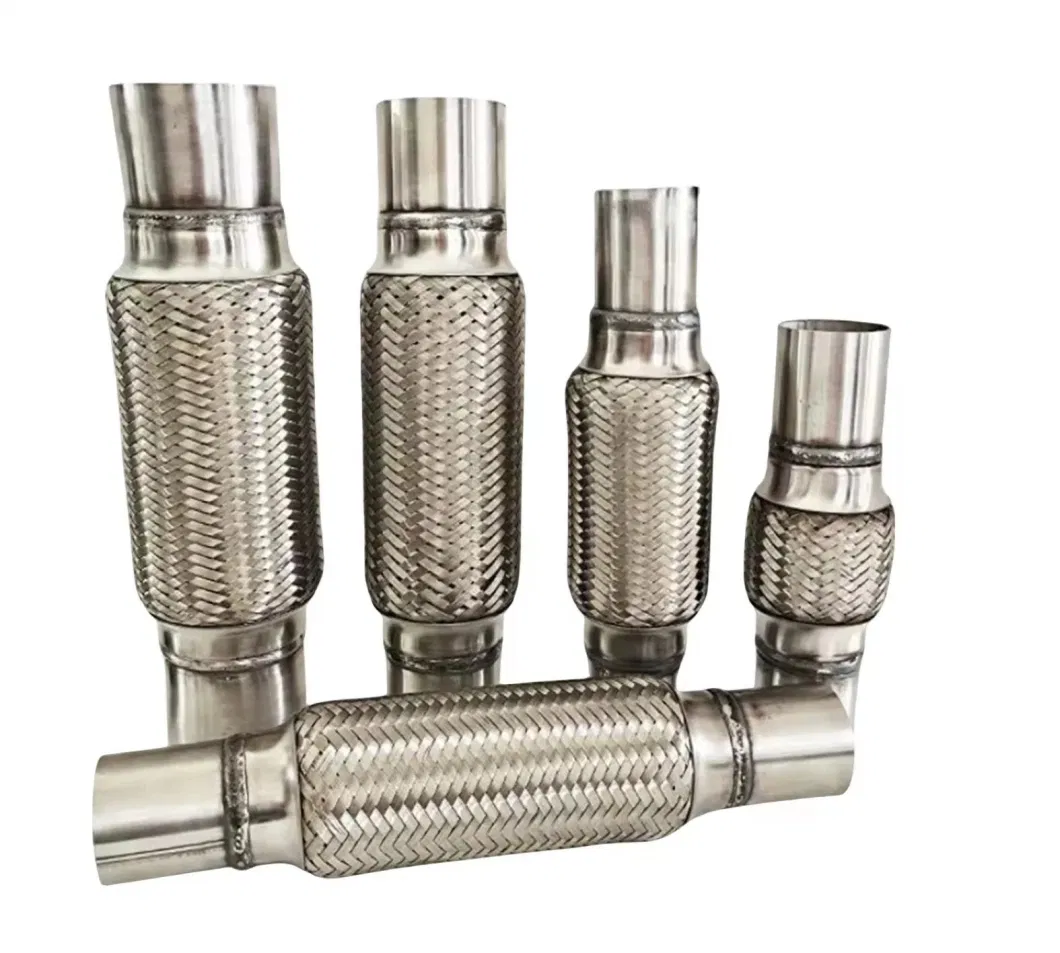 2*6*10 2.5*8*12 with Soft Wire Mesh Braid Auto Exhaust System Catalytic Converter Flexible Pipe