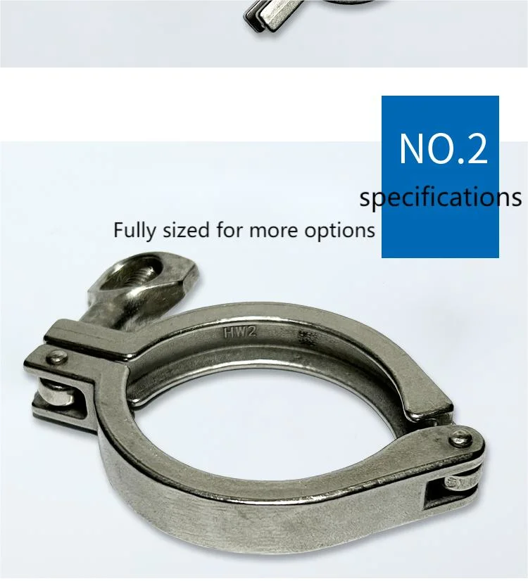 Food Grade 304 Sanitary Stainless Steel Hygienic Pipe Clamp Joint Set